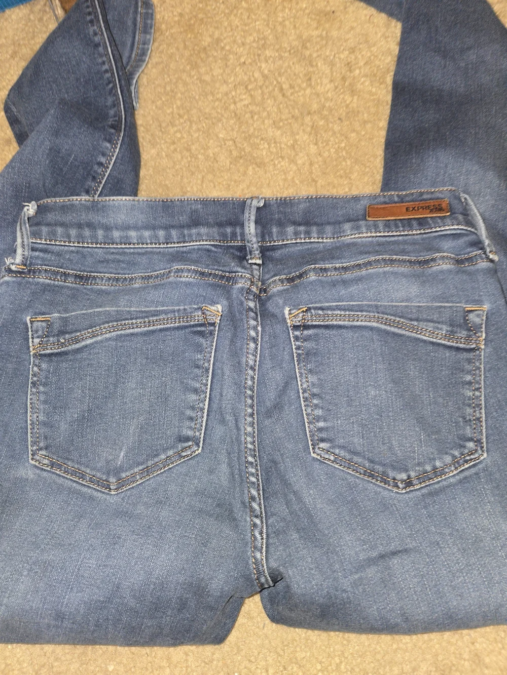 Express Women's Blue Denim Jeggings - Picture 3 of 3